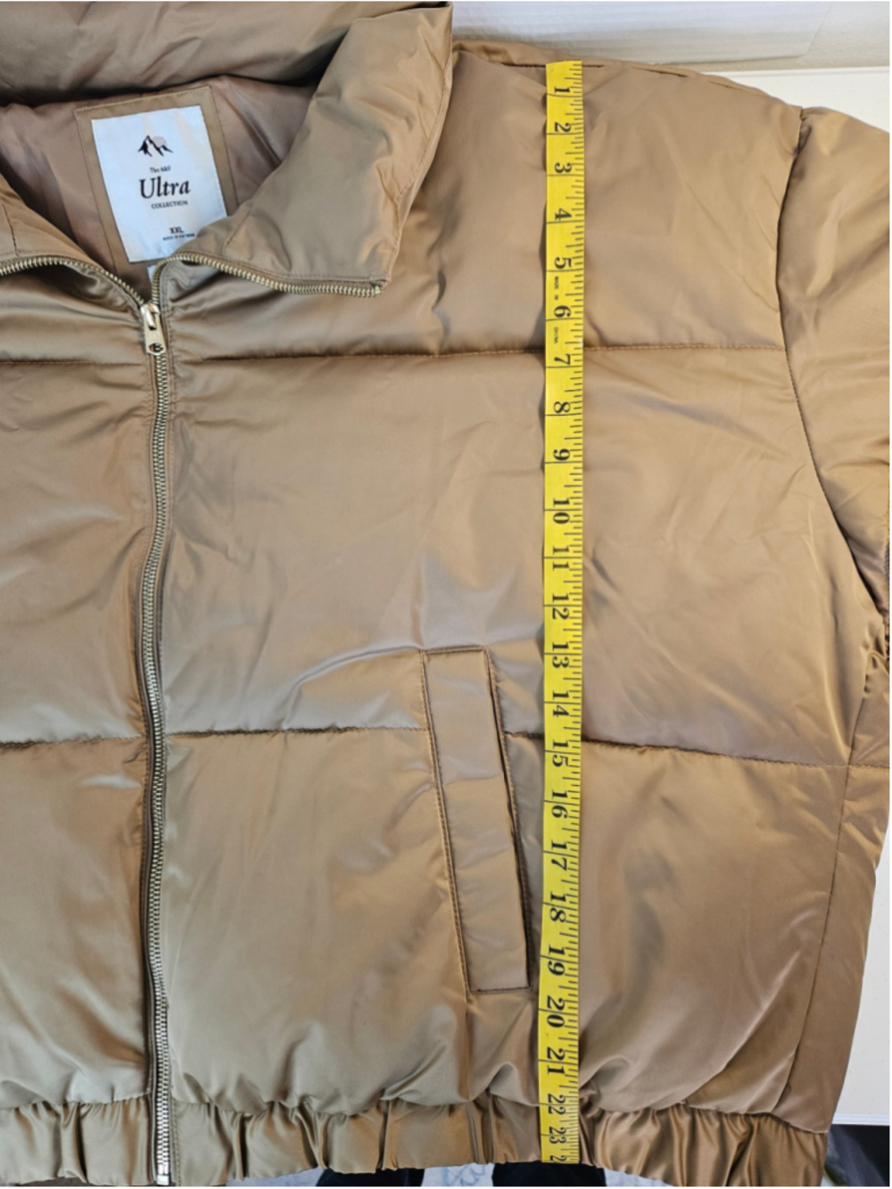 Abercrombie & Fitch Ultra Collection Mini Puffer Jacket Satin Brown Size XXL - Picture 15 of 15